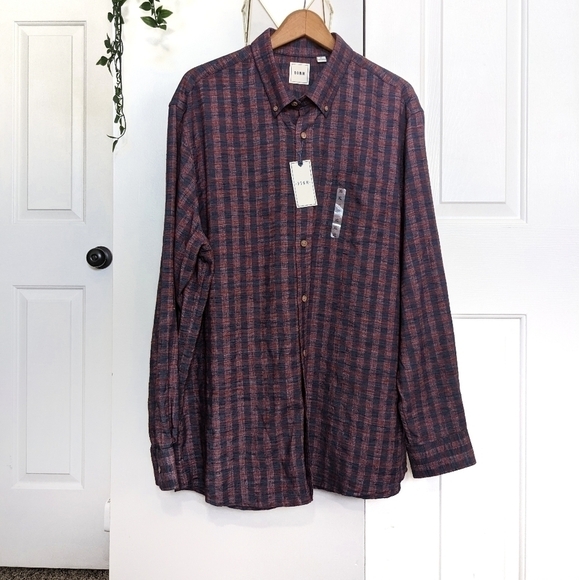 Nwt Rowm Plaid Button Down - Picture 1 of 8
